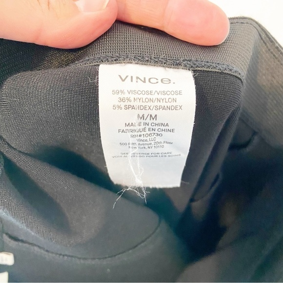 Vince | Women’s Black Mid Rise Elastic Waist Leggings Size Medium - Picture 5 of 8